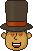 Смайлик «17» из набора «ProfessorLayton» смайлик