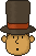 Смайлик «4» из набора «ProfessorLayton» смайлик