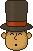 Смайлик «5» из набора «ProfessorLayton» смайлик