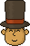 Смайлик «6» из набора «ProfessorLayton» смайлик