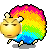 Смайлик «40» из набора «RainbowSheep» смайлик