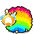 Смайлик «62» из набора «RainbowSheep» смайлик