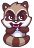 Смайлик «12» из набора «vkRaccoon» смайлик