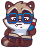 Смайлик «18» из набора «vkRaccoon» смайлик