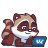 Смайлик «30» из набора «vkRaccoon» смайлик
