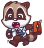Смайлик «33» из набора «vkRaccoon» смайлик