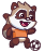 Смайлик «4» из набора «vkRaccoon» смайлик