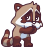 Смайлик «40» из набора «vkRaccoon» смайлик