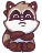 Смайлик «8» из набора «vkRaccoon» смайлик